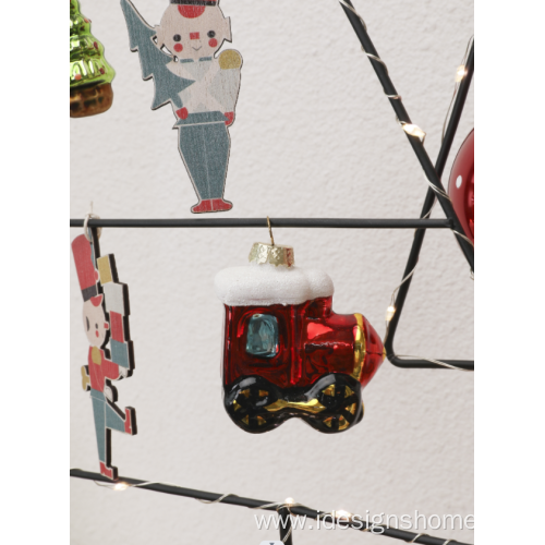Vintage Red Truck Glass Ornament & Christmas Tree